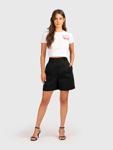 High waisted linen shorts - 5