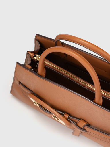 Leather bag with accent buckle - 5