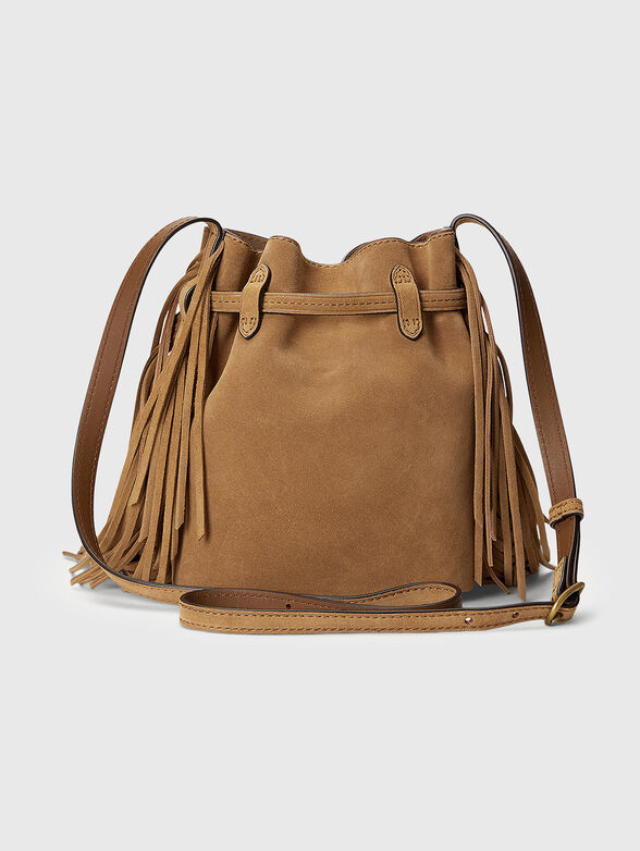 Leather bucket bag with fringe - 2