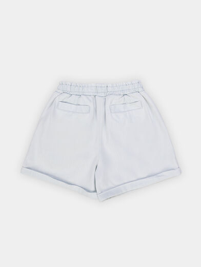 Denim shorts in light blue color - 2