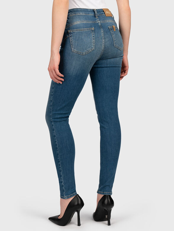 Blue skinny jeans with washed effect - 2