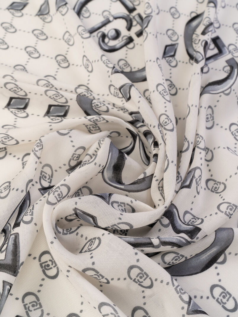 Logo print scarf - 3
