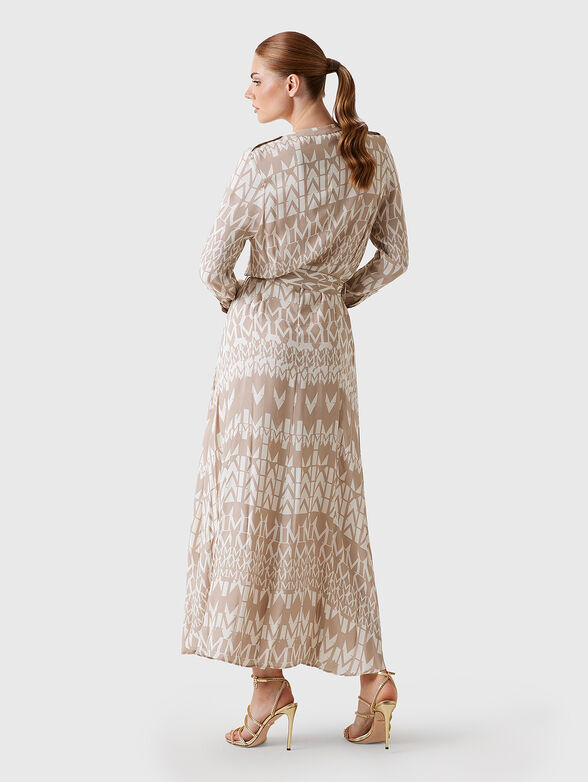 BRITNEY maxi dress with print and waist belt - 2