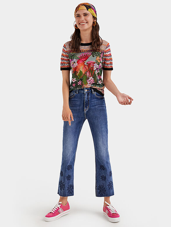 GALA jeans with floral accents - 4