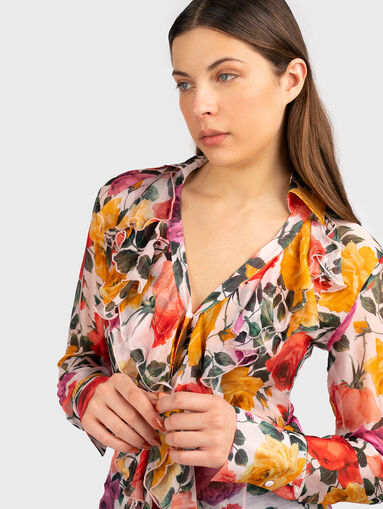 Shirt with floral print - 4