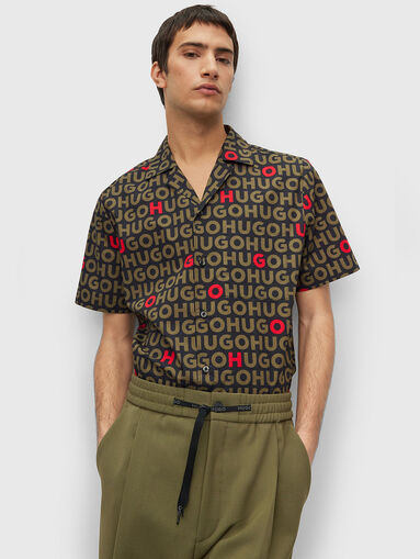 ELLINO shirt with monogram logo print - 4