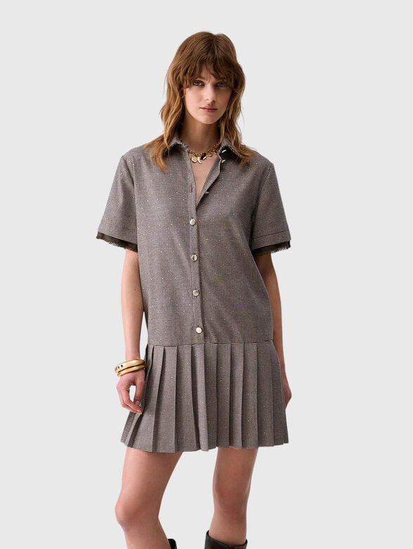 Brown mini dress - 3