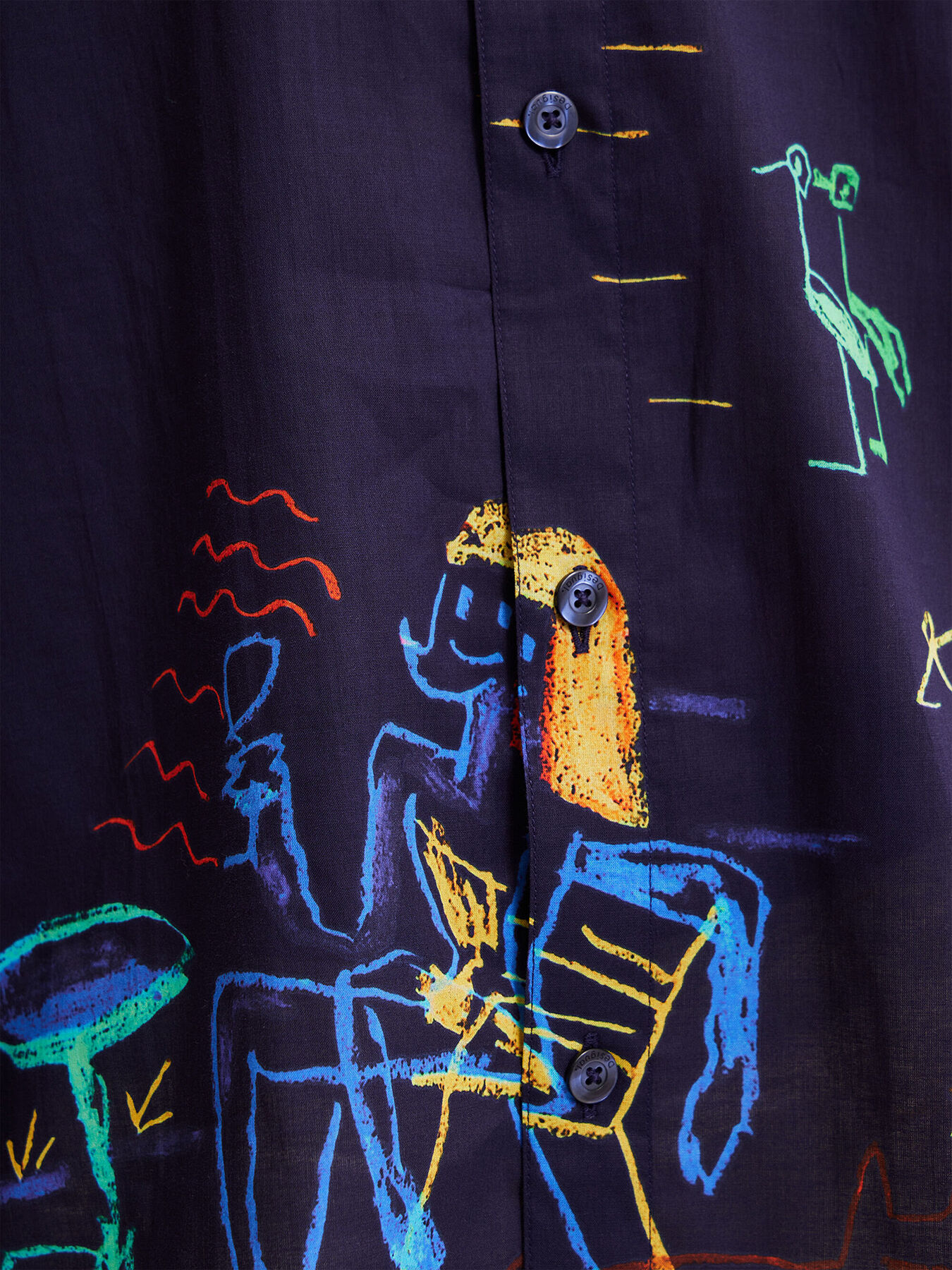 MIAMI blue shirt with contrasting print brand DESIGUAL