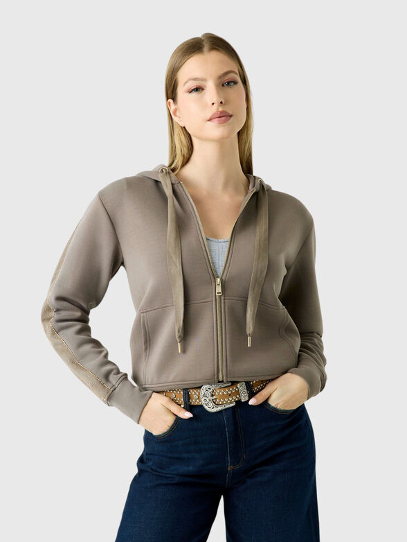 Rhinestones scuba  sweatshirt - 1