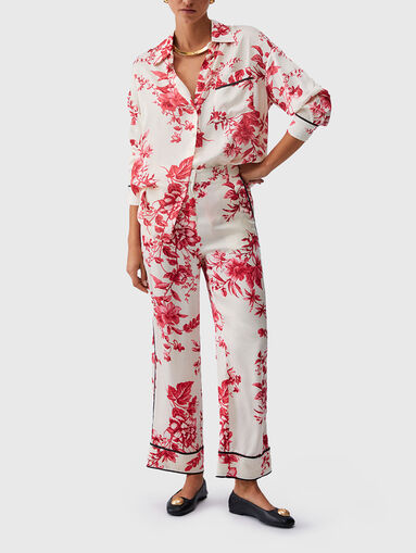Printed satin trousers - 3