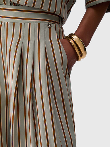 Stripe trousers wide-leg - 4