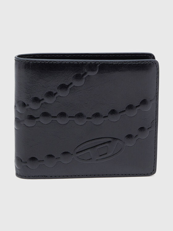 Leather wallet with an embossed texture  - 1