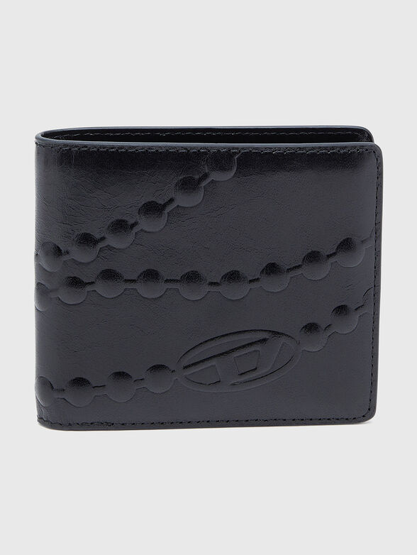 Leather wallet with an embossed texture  - 1