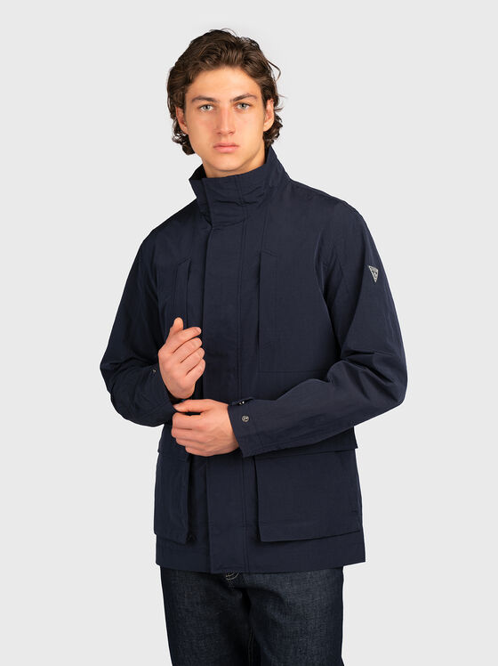 Dark blue jacket with logo detail - 1