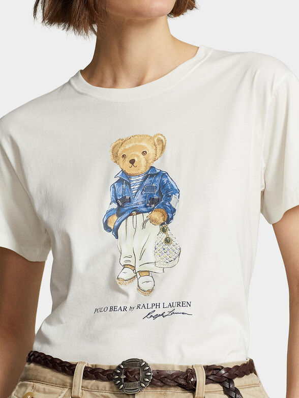T-shirt with Polo Bear motif in ecru color - 4