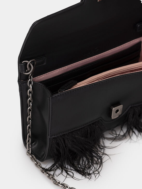Crossbody bag with feathers and rhinestones - 6