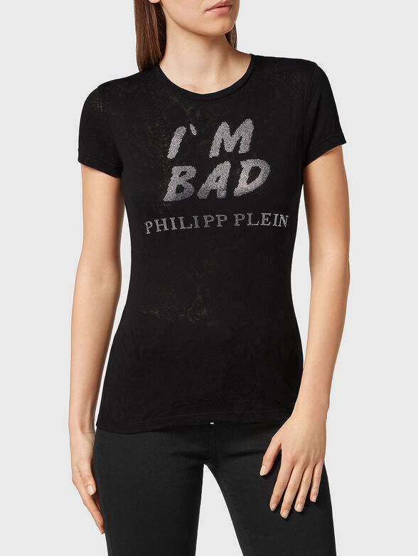 SEXY PURE T-shirt with rhinestones - 1