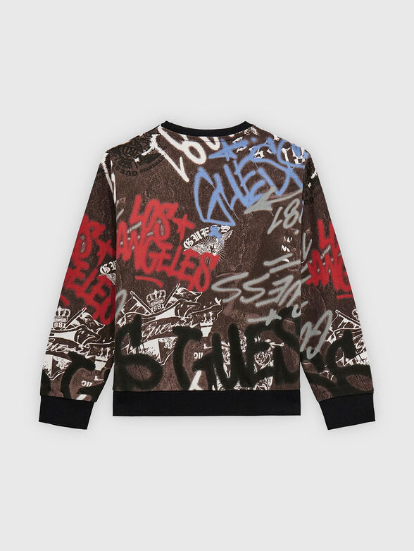 Cotton sweatshirt with logo print - 1