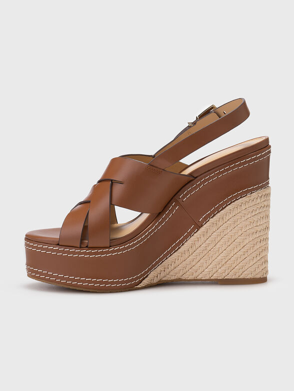 NORA platform sandals in leather - 3