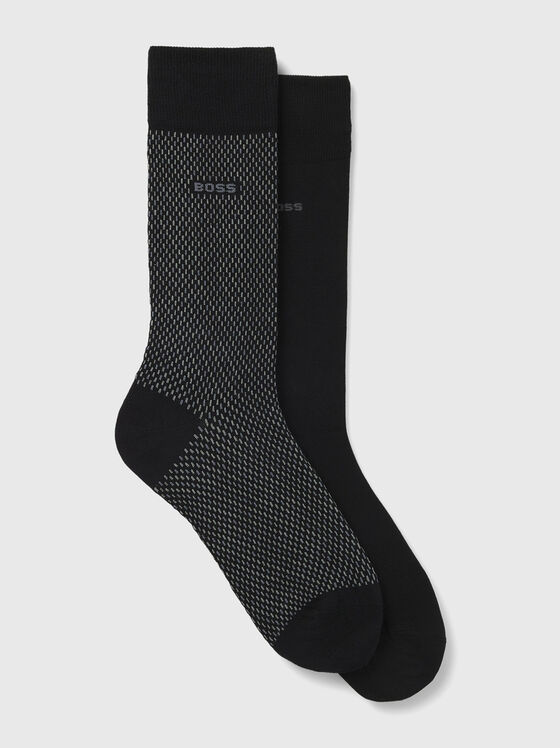 Комплект от два чифта памучни чорапи - 1