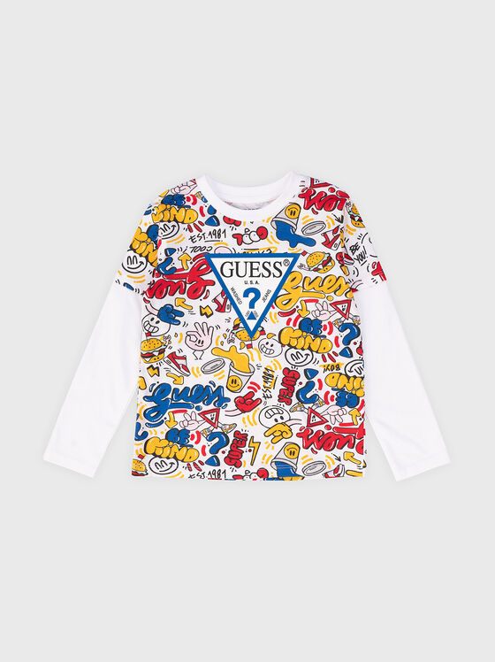 Blouse with contrasting sleeves - 1