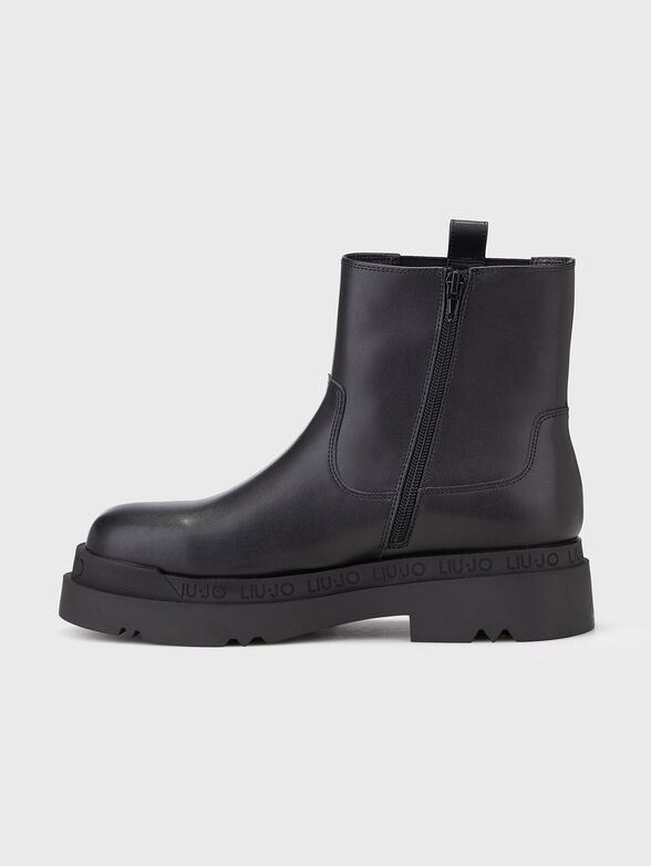 LOVE 63 leather boots with logo - 4