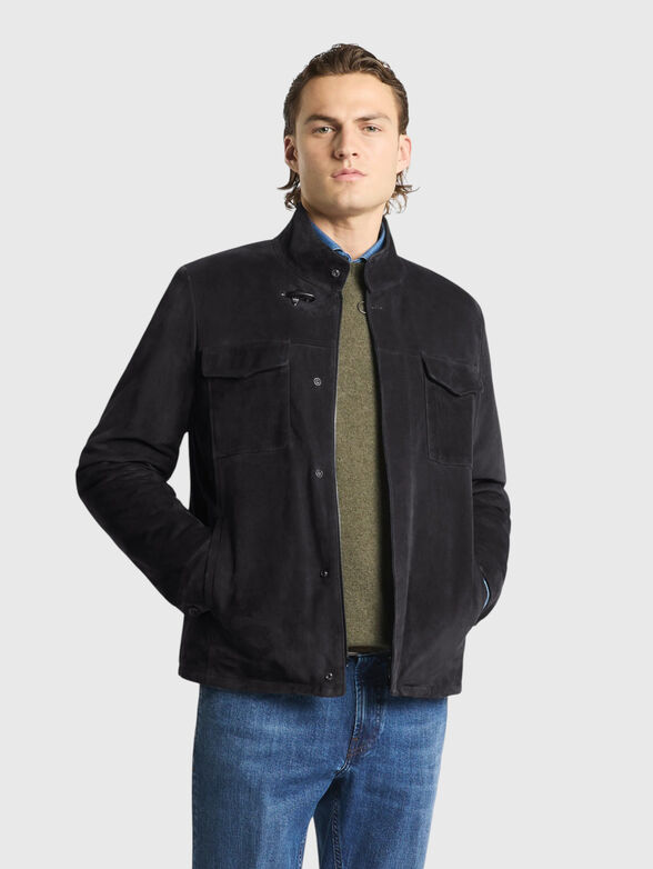 Suede jacket with a zip - 1