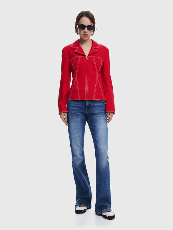 Transition jacket with accent stitching - 2