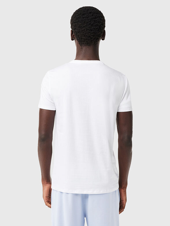 Black T-shirt with logo detail  - 3