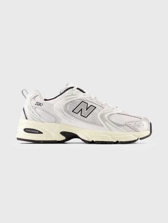 530 white sports shoes with logo accent - 1