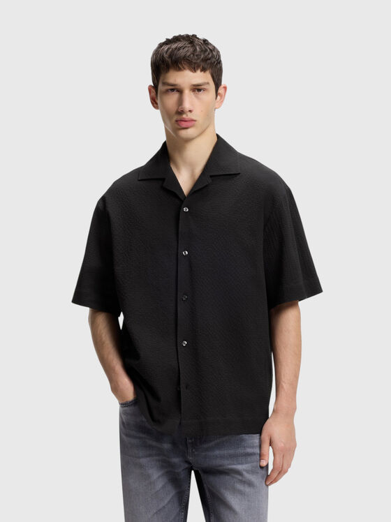 Oversized cotton-blend shirt - 1
