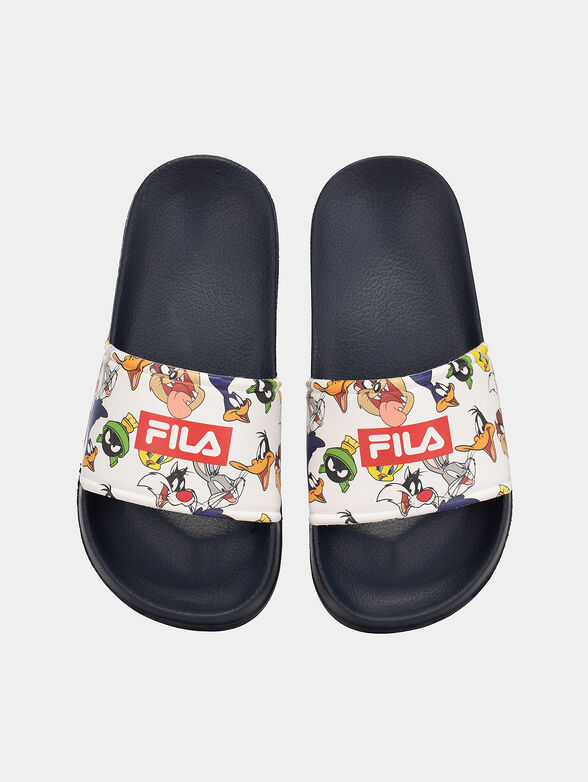 Beach shoes with Warner Bros print in navy blue - 6