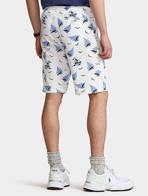 Cotton shorts with sea print - 2