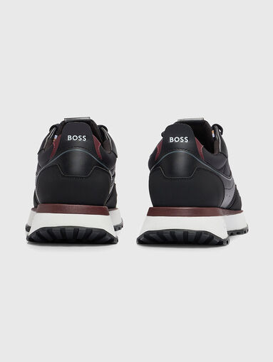 Beige sneakers with black elements - 4