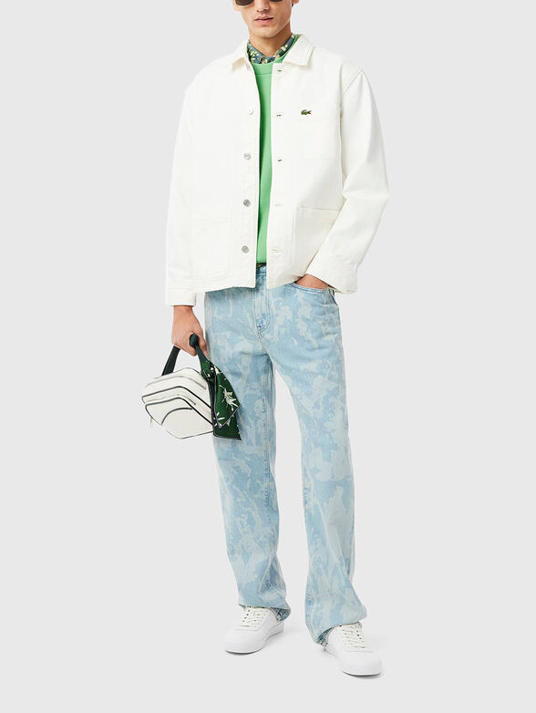 Cotton sweatshirt with logo in green - 2