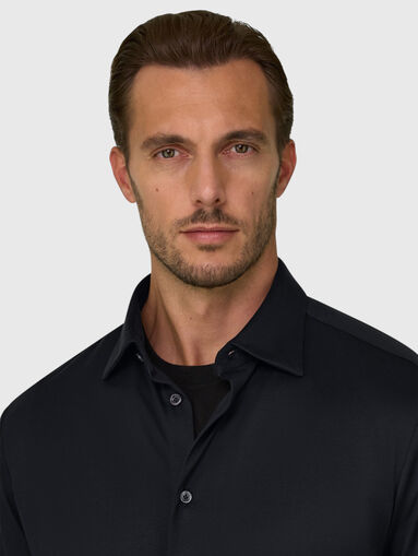 Black cotton and silk shirt - 5