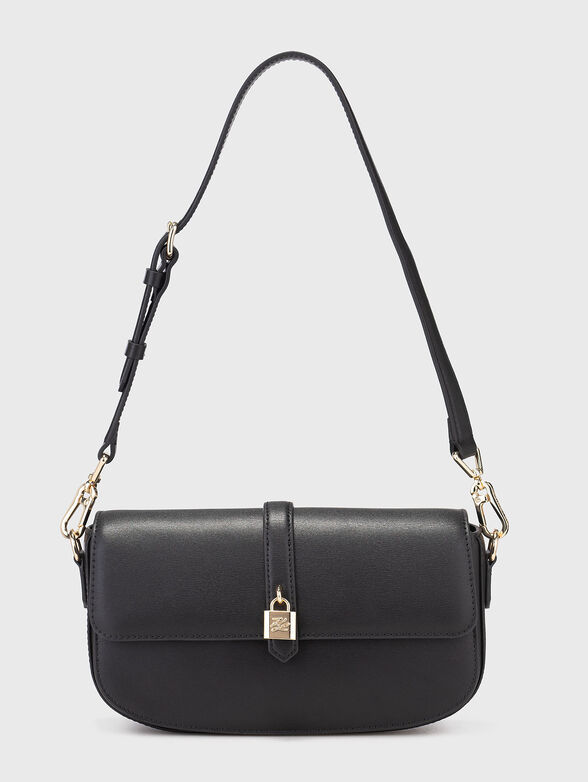 Leather crossbody bag with logo - 1