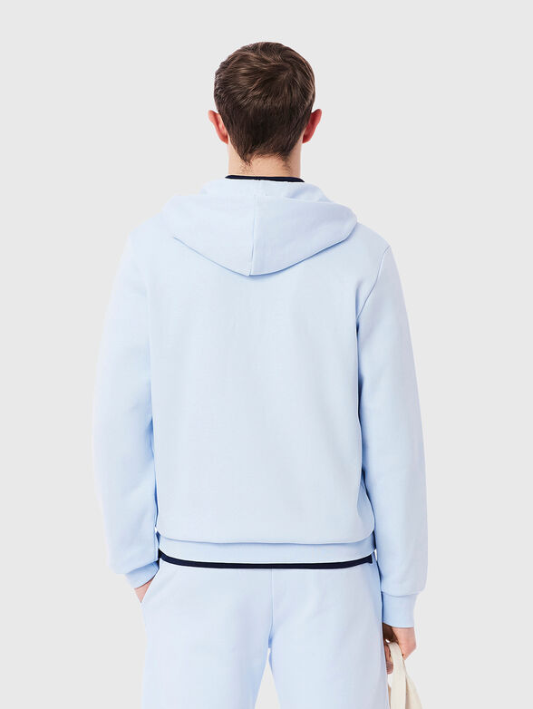 Cotton hooded sweatshirt in blue - 3