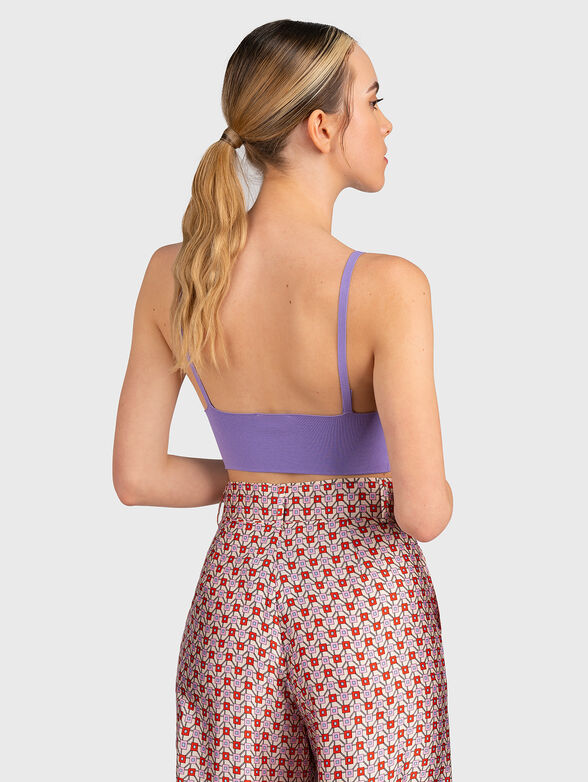 Knitted bustier in purple color - 2