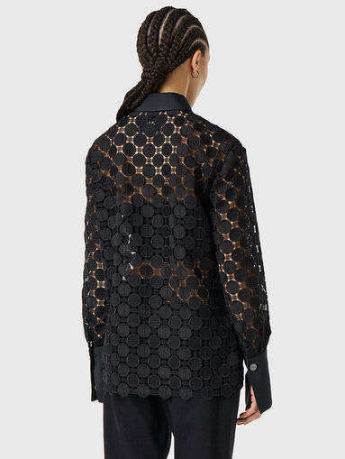 Macrame shirt in black color - 3