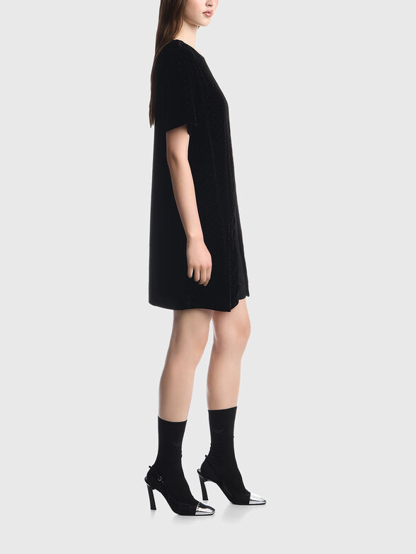 Velvet dress with shiny dots - 4