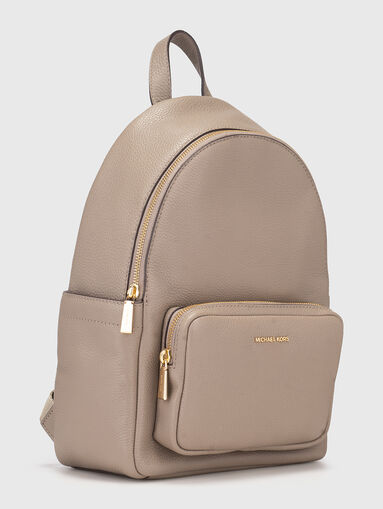 Leather  backpack with gold details - 3
