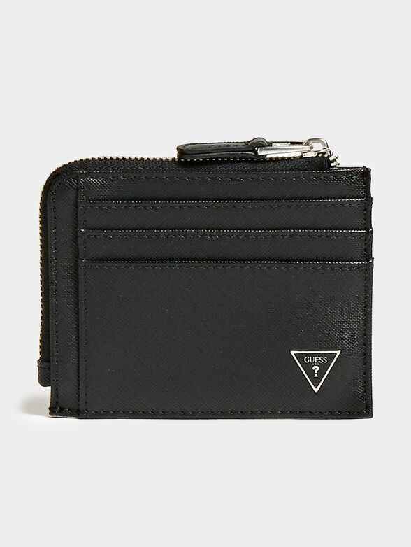 CERTOSA black mini wallet with Saffiano effect - 1