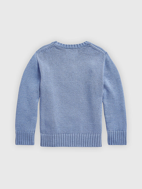 Blue sweater with Polo Bear motif - 2