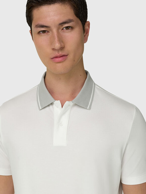 Cotton blend polo-shirt - 4