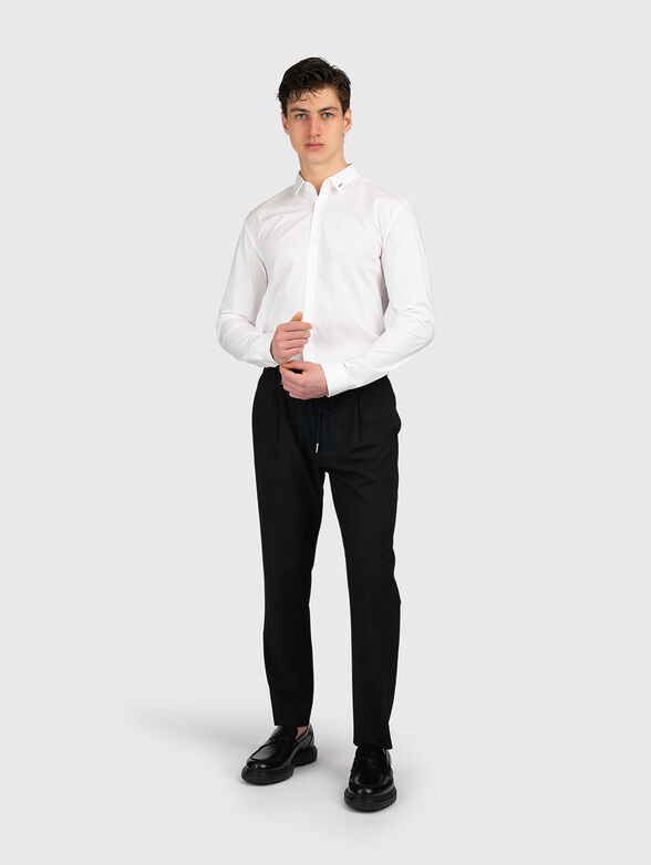 Long sleeved cotton slim shirt - 2