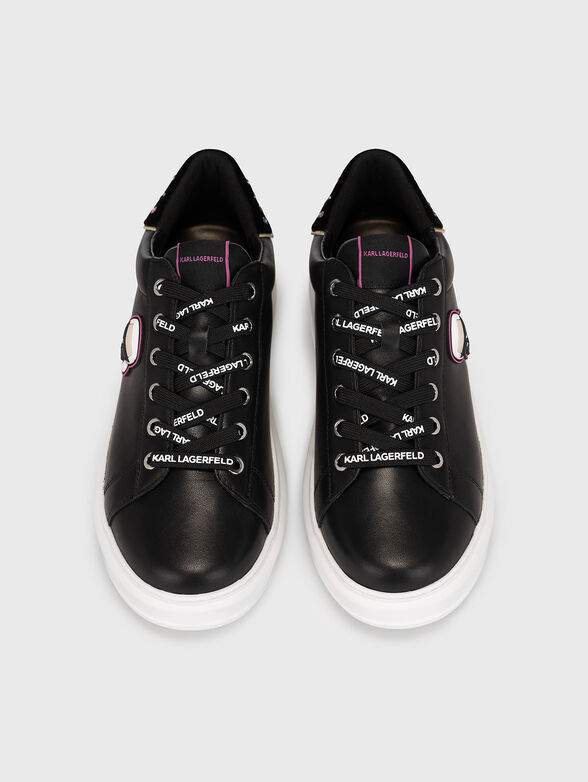 KAPRI black sports shoes with applied rhinestones - 6