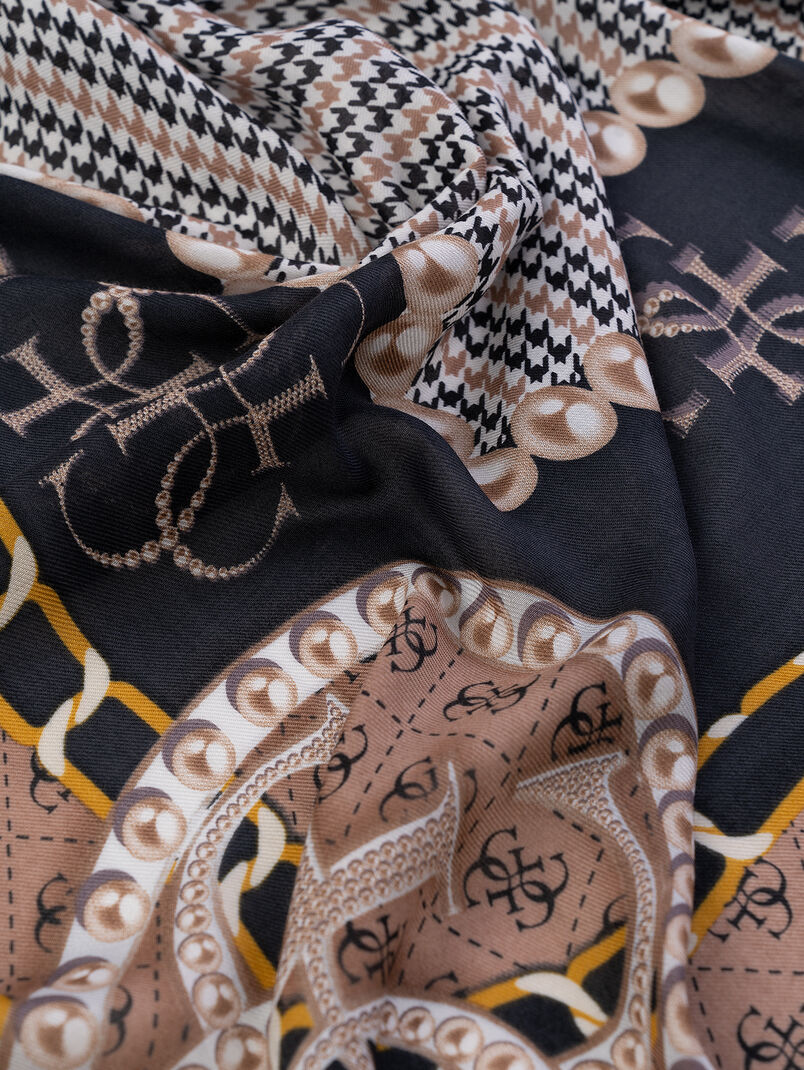 Square scarf KEFIAH with 4G logo print - 3