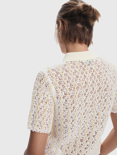 Knitted polo shirt with buttons - 5