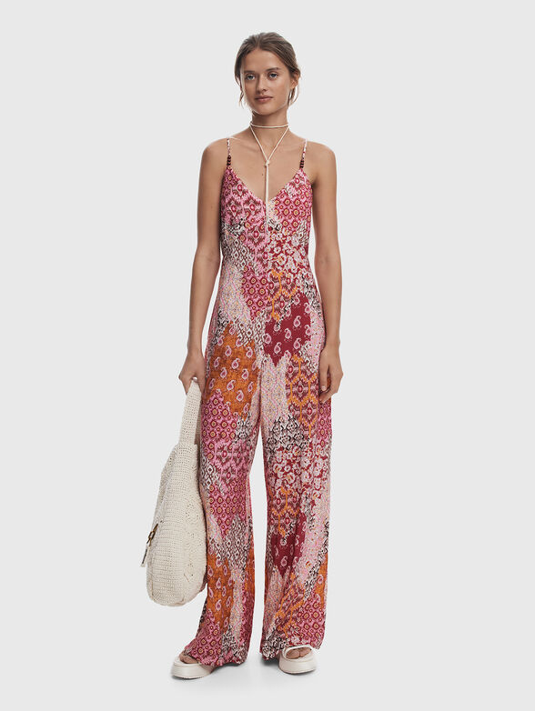 Jumpsuit with wide legs and print - 1